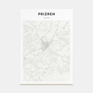 Prizren Map Portrait Poster