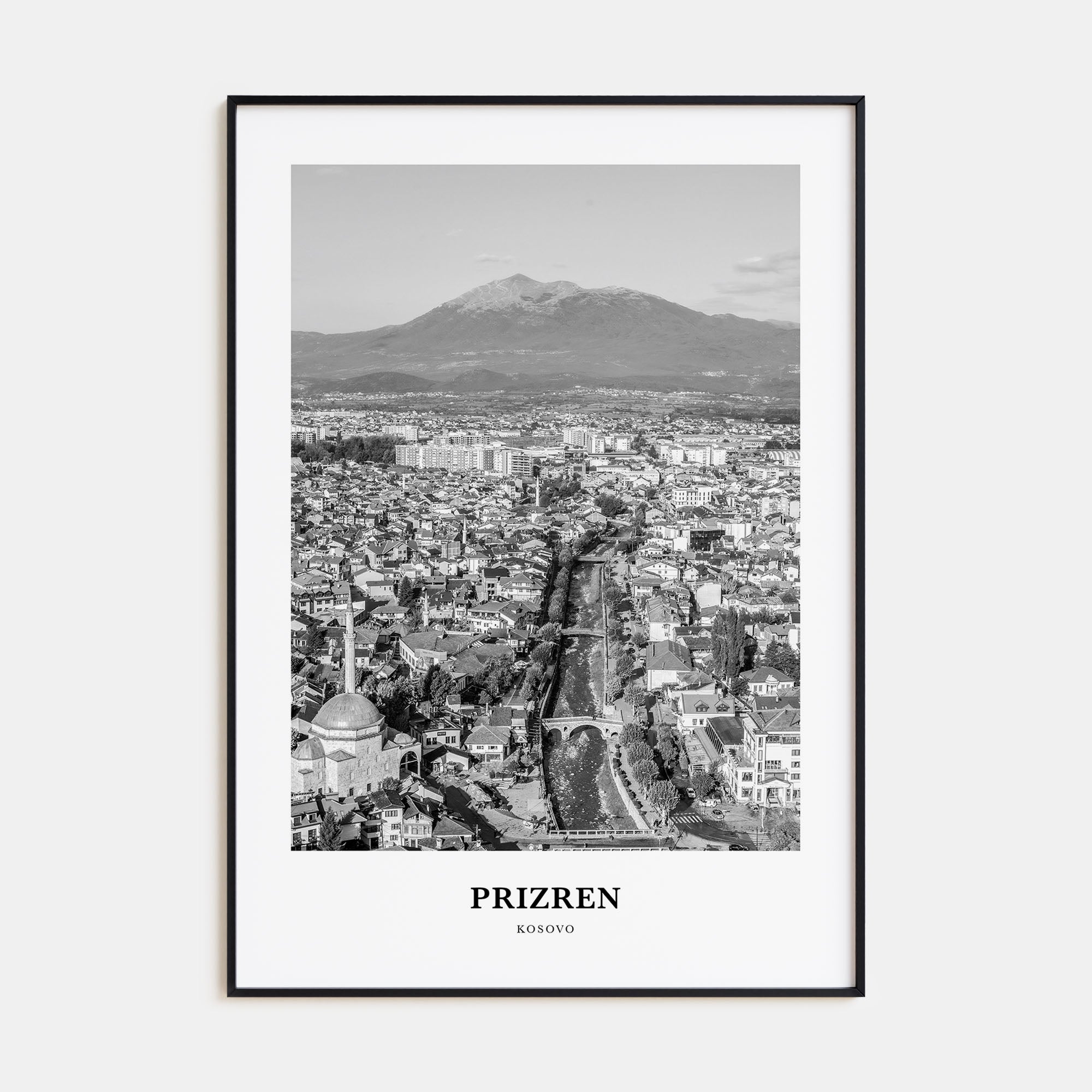 Prizren Portrait B&W Poster