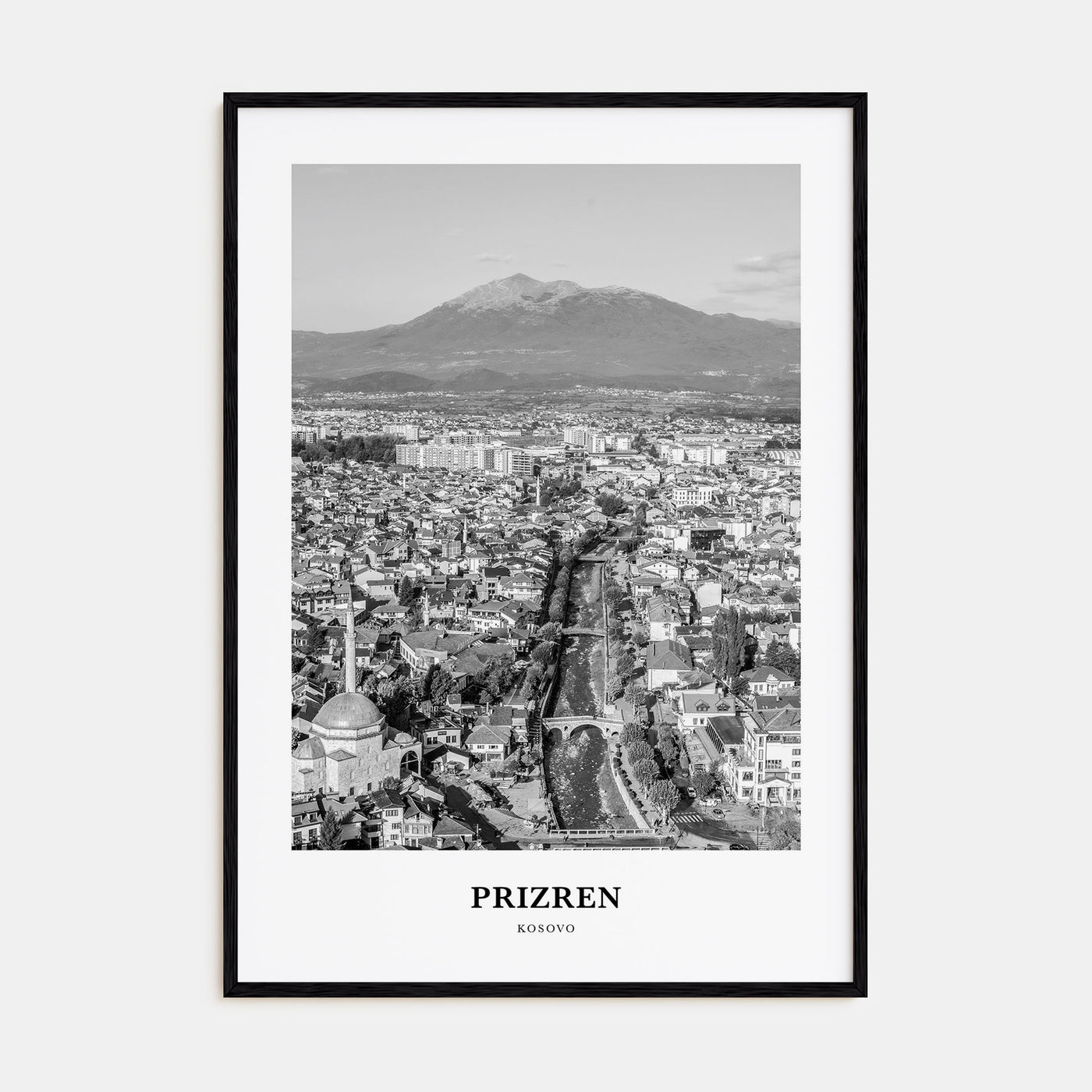 Prizren Portrait B&W Poster