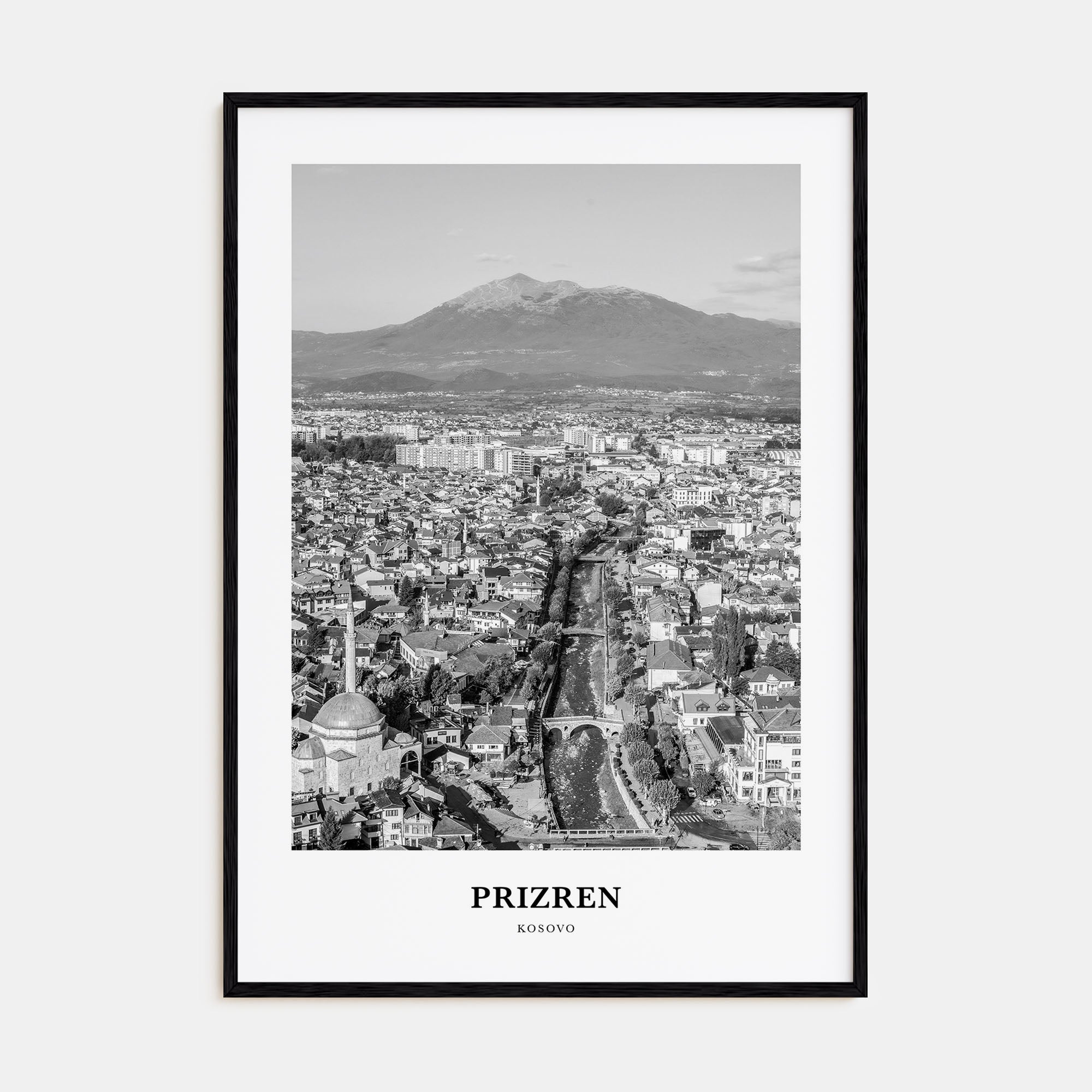 Prizren Portrait B&W Poster
