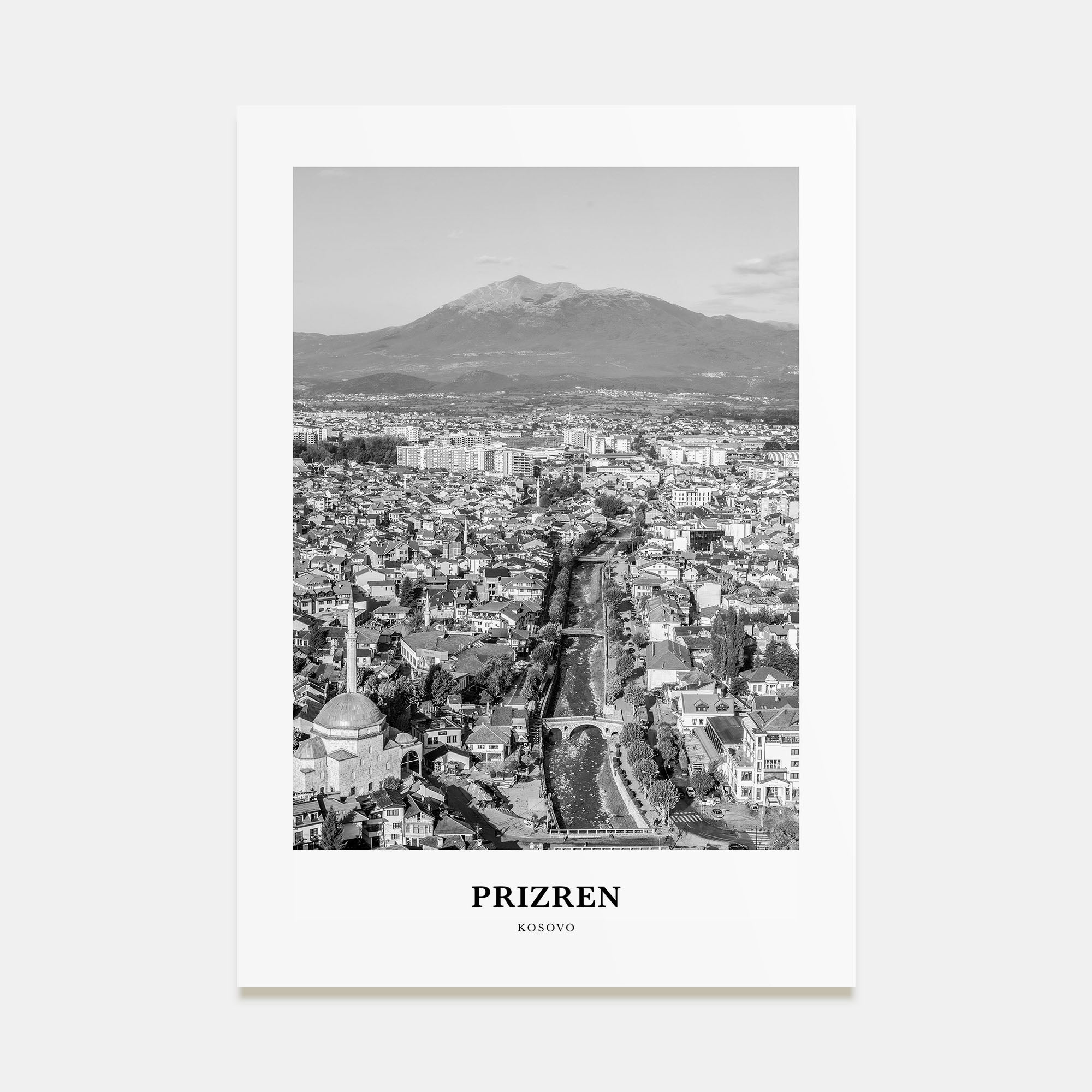 Prizren Portrait B&W Poster