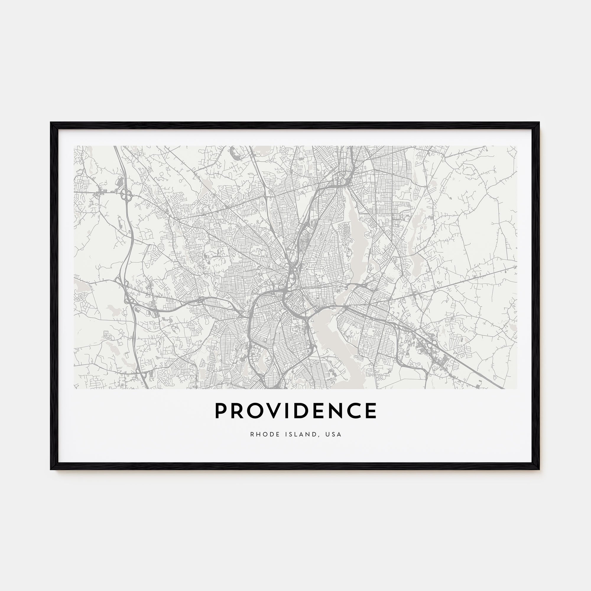 Providence Map Landscape Poster