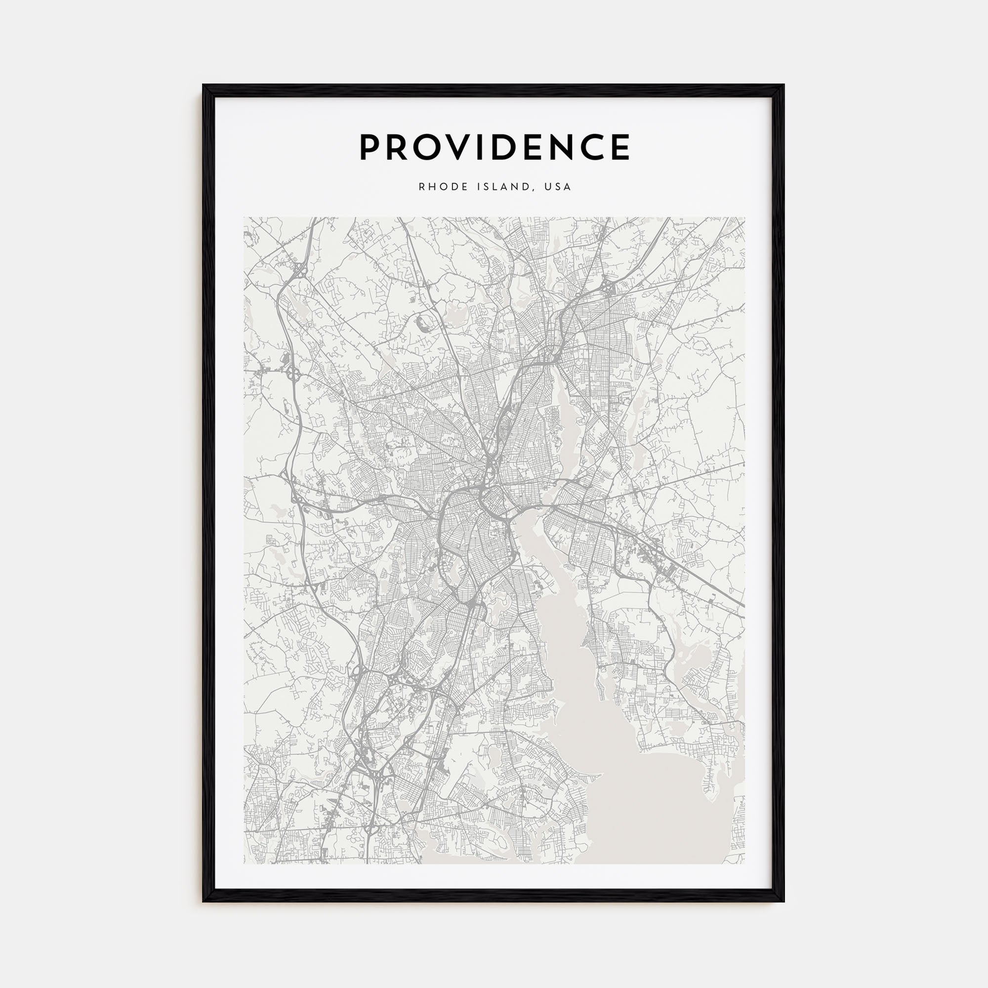 Providence Map Portrait Poster