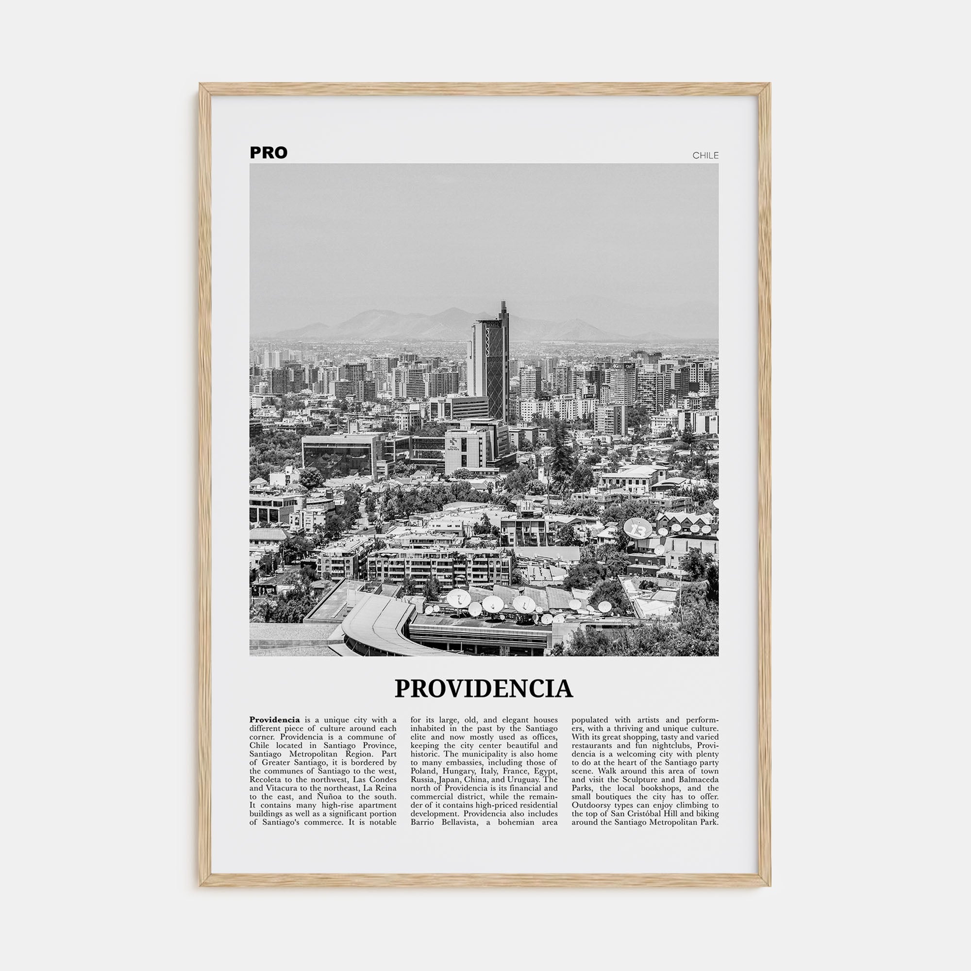 Providencia Travel B&W Poster