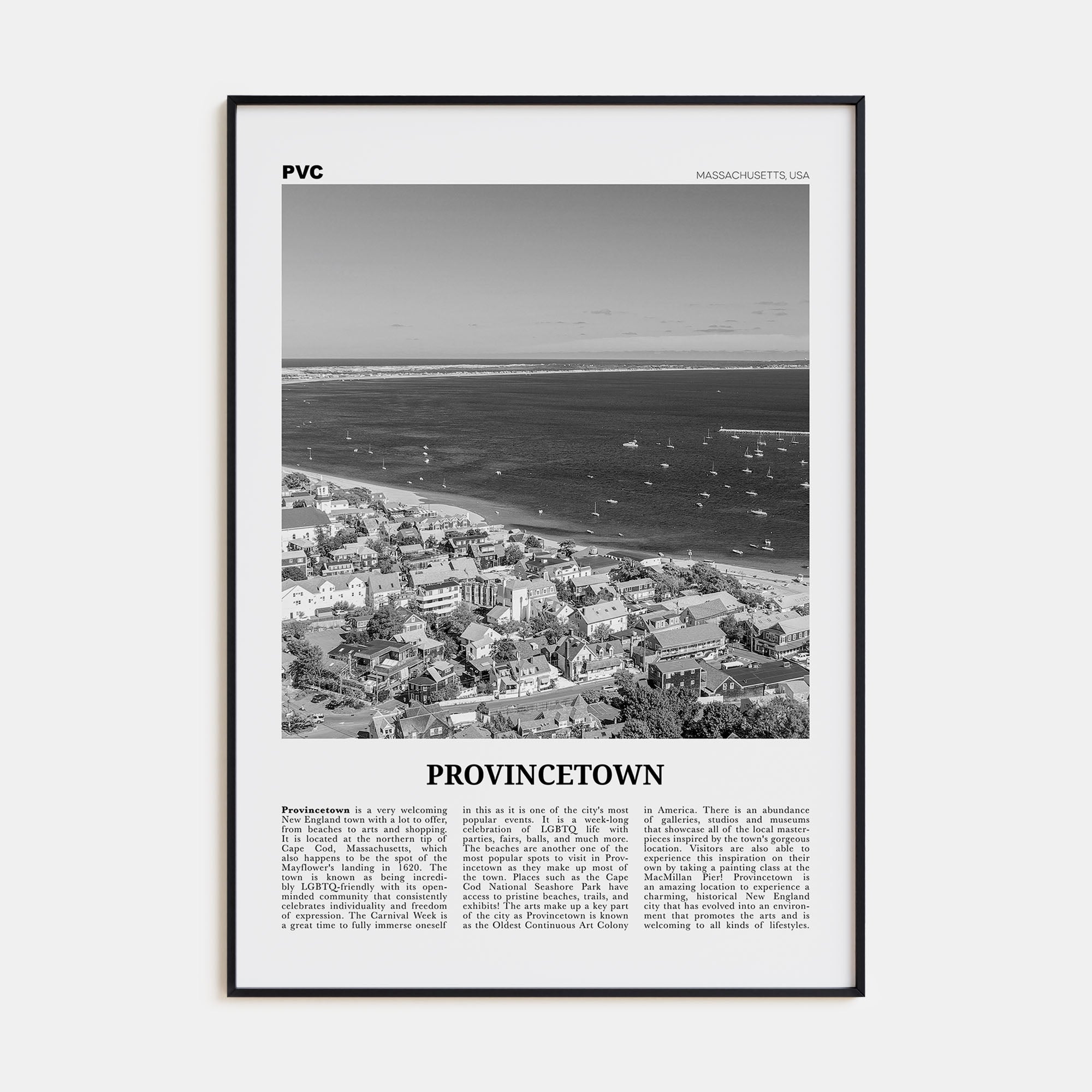 Provincetown Travel B&W Poster