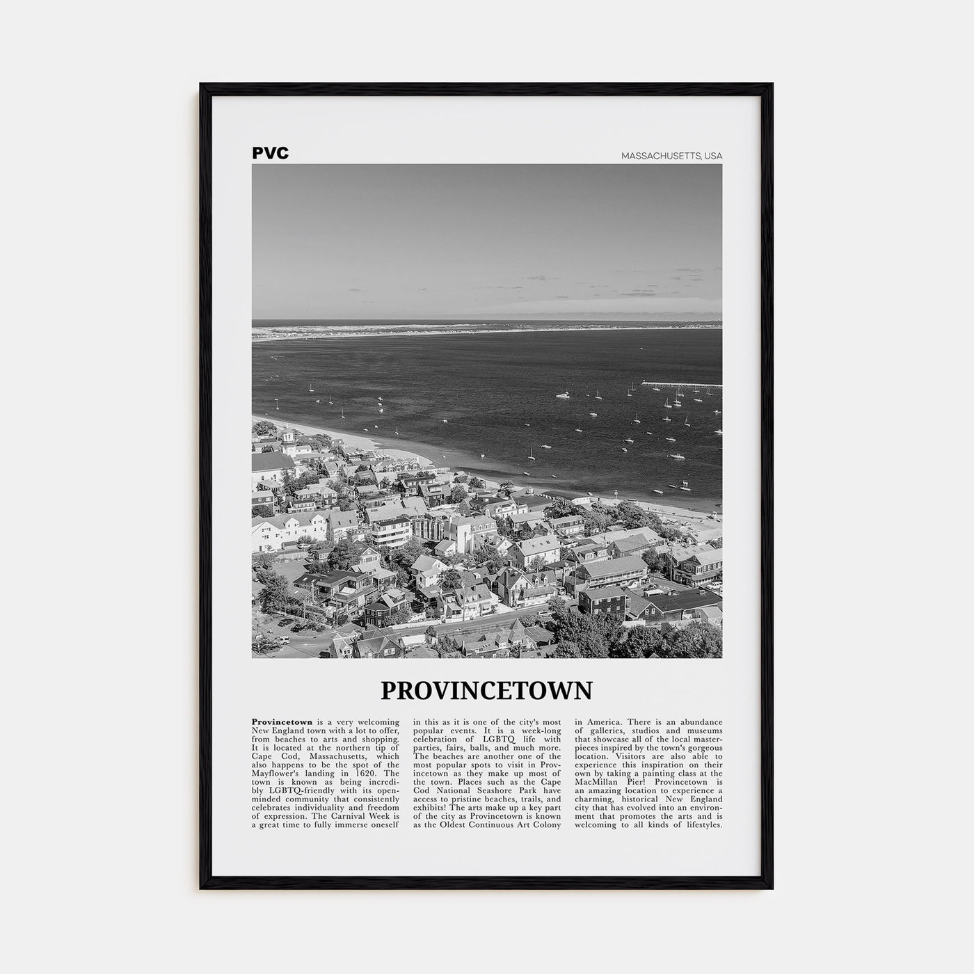 Provincetown Travel B&W Poster