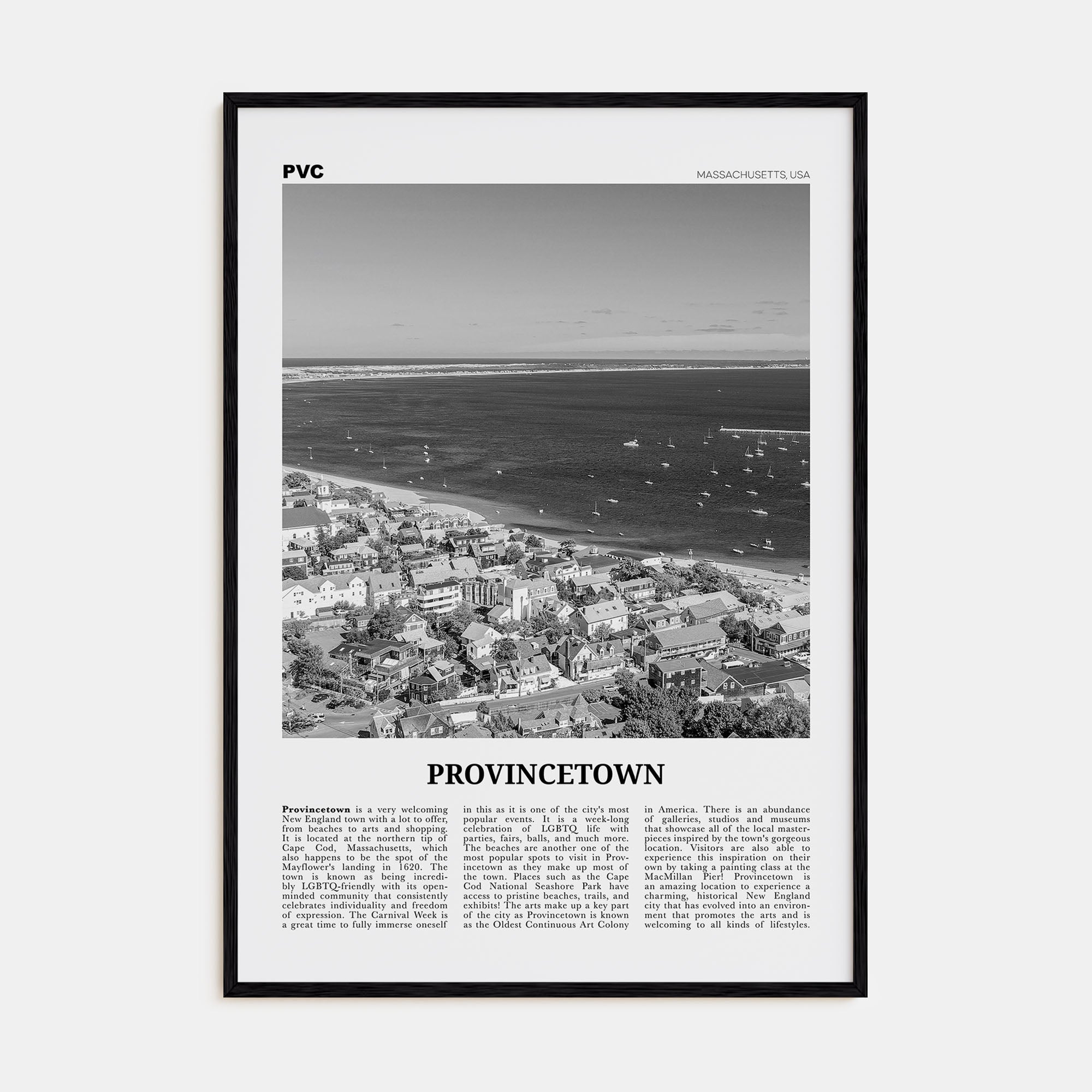 Provincetown Travel B&W Poster