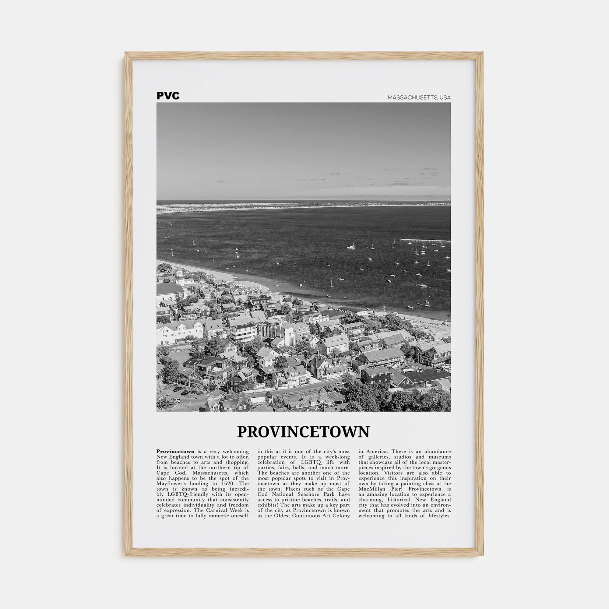 Provincetown Travel B&W Poster