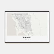 Provo Map Landscape Poster