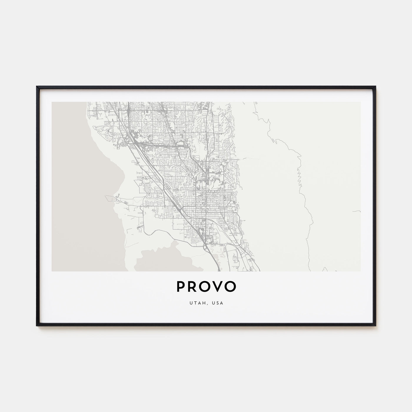 Provo Map Landscape Poster