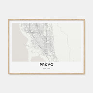 Provo Map Landscape Poster