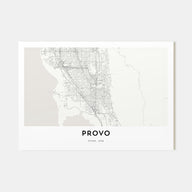 Provo Map Landscape Poster
