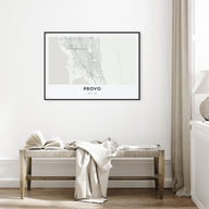 Provo Map Landscape Poster