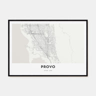 Provo Map Landscape Poster