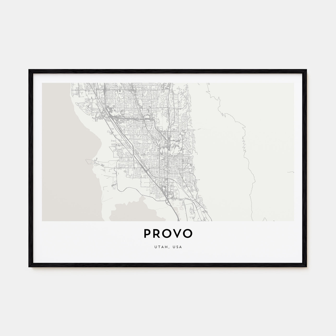 Provo Map Landscape Poster