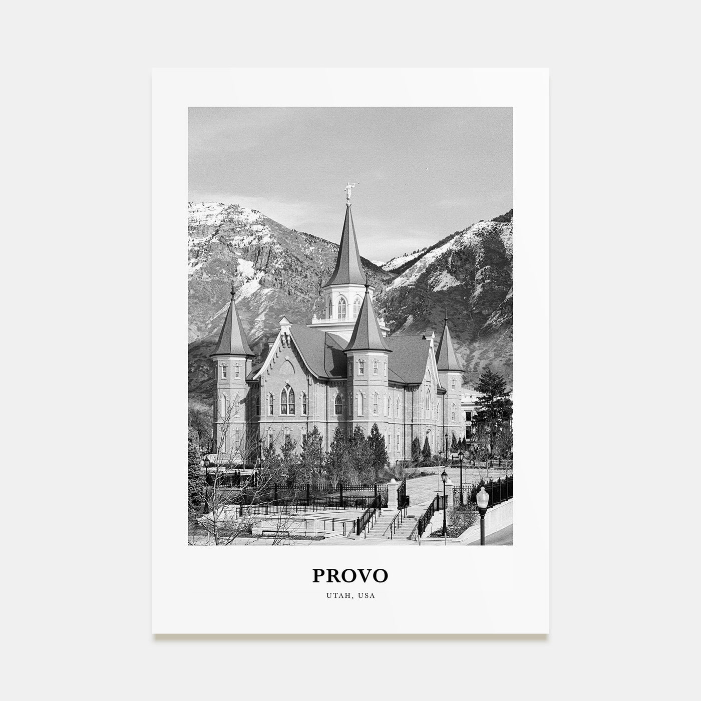 Provo Portrait B&W Poster