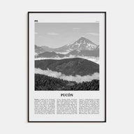 Pucón Travel B&W Poster