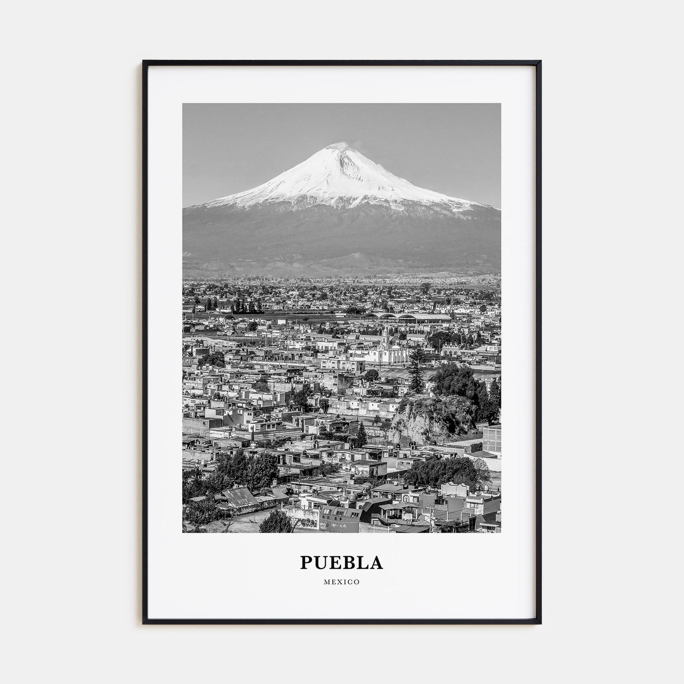 Puebla Portrait B&W Poster