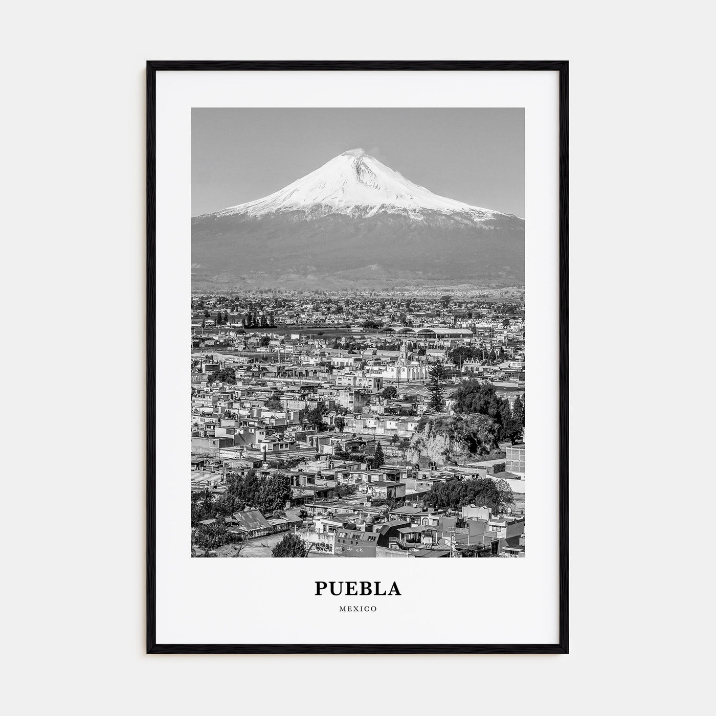 Puebla Portrait B&W Poster