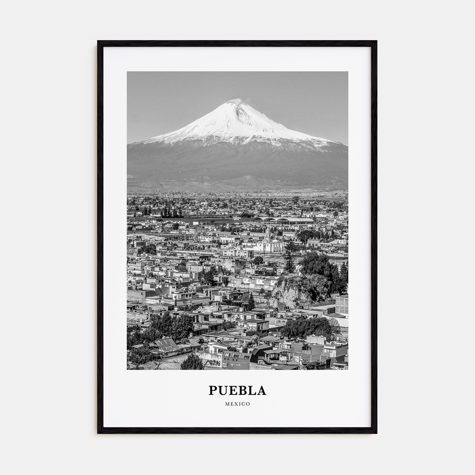 Puebla Portrait B&W Poster