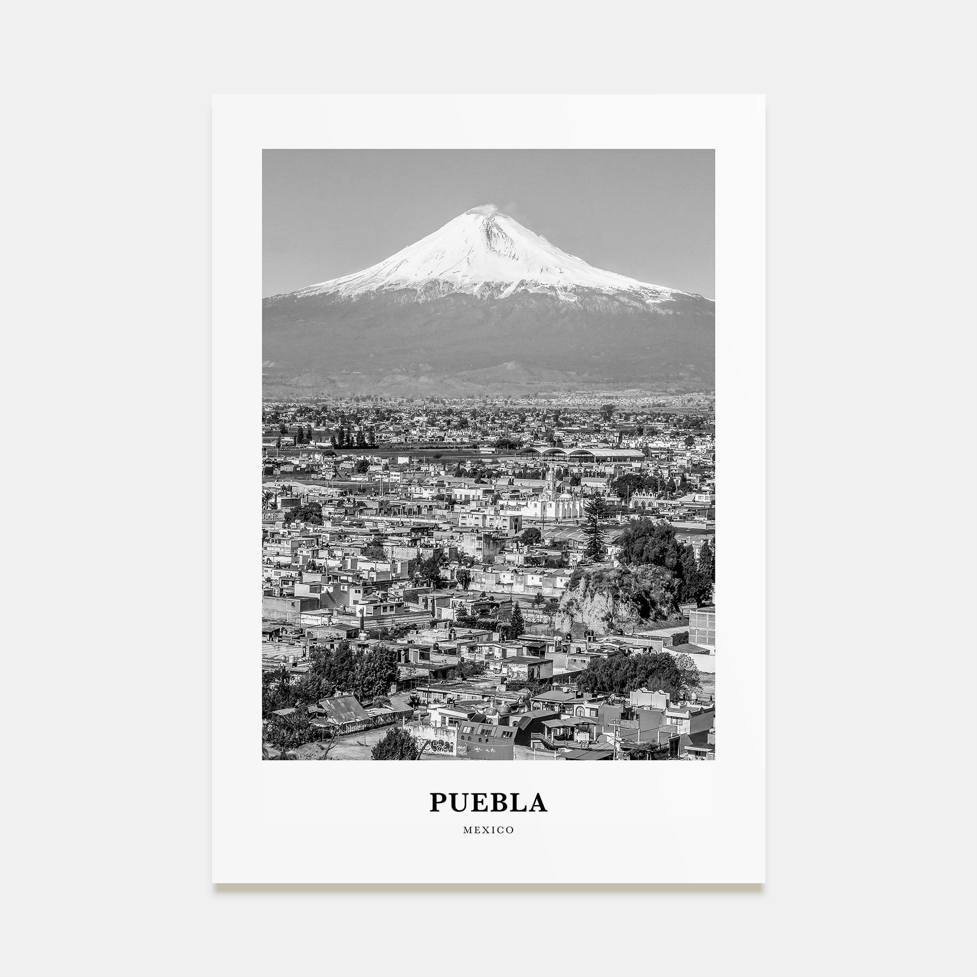Puebla Portrait B&W Poster