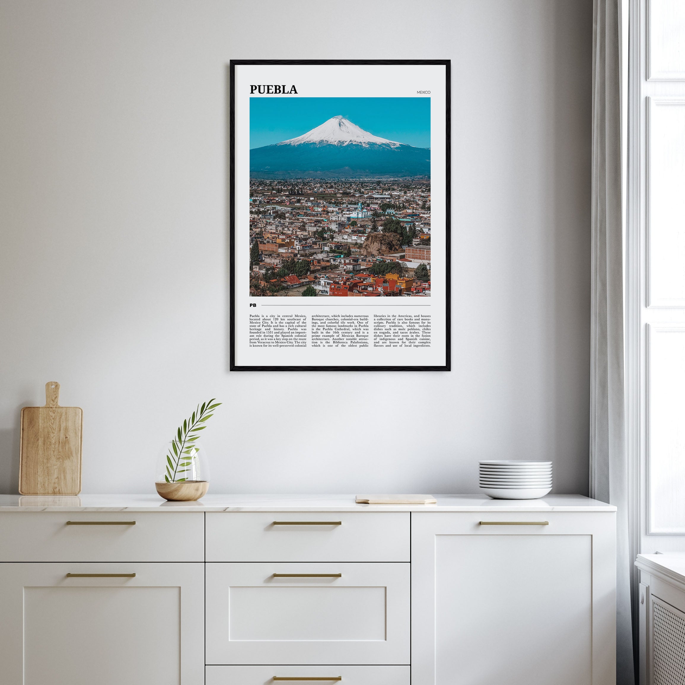 Puebla Travel Color Poster