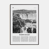 Puerto Iguazú Travel B&W Poster