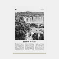 Puerto Iguazú Travel B&W Poster