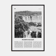 Puerto Iguazú Travel B&W Poster