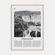 Puerto Iguazú Travel B&W Poster