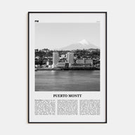 Puerto Montt Travel B&W Poster