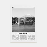 Puerto Montt Travel B&W Poster
