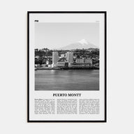 Puerto Montt Travel B&W Poster