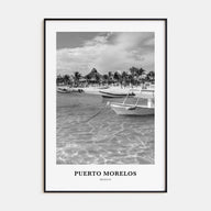 Puerto Morelos Portrait B&W Poster