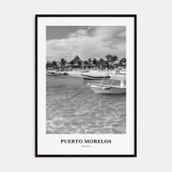 Puerto Morelos Portrait B&W Poster