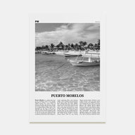 Puerto Morelos Travel B&W Poster