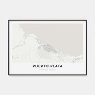Puerto Plata Map Landscape Poster