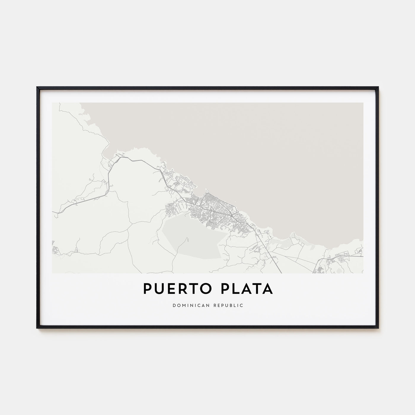 Puerto Plata Map Landscape Poster