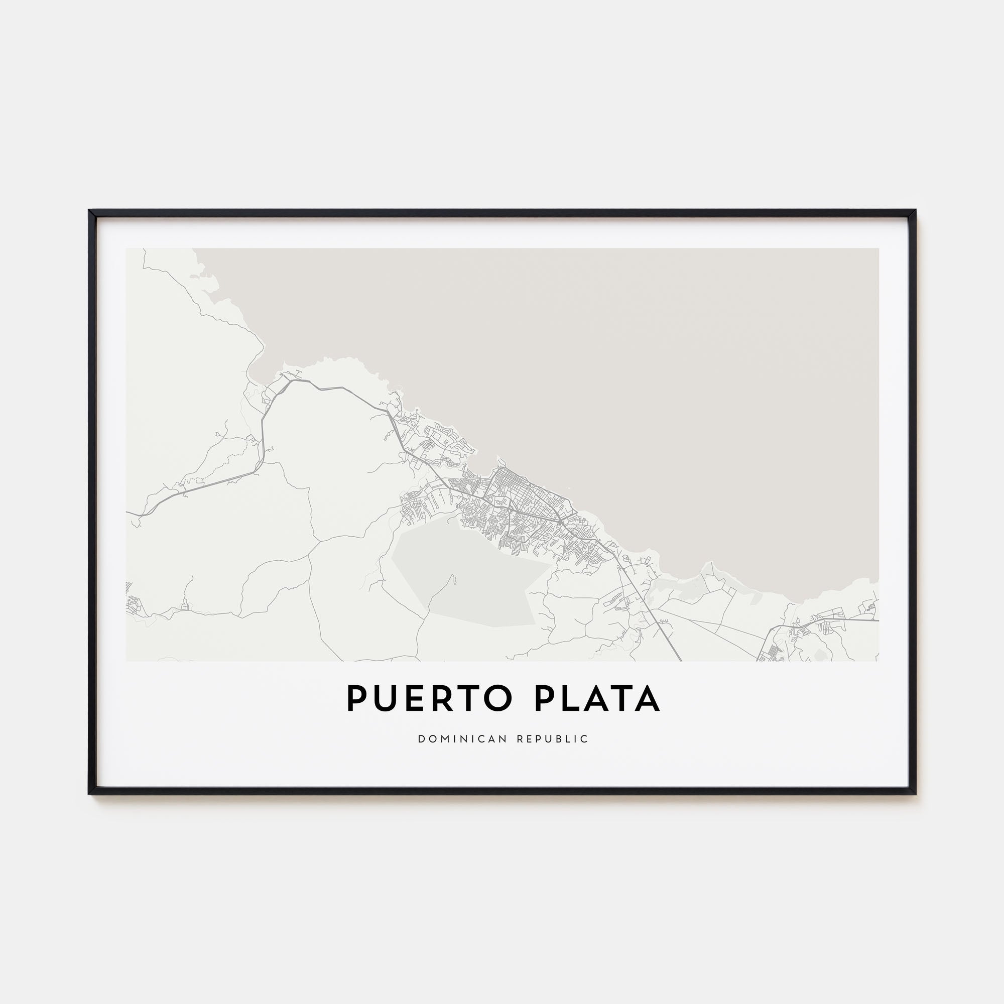Puerto Plata Map Landscape Poster