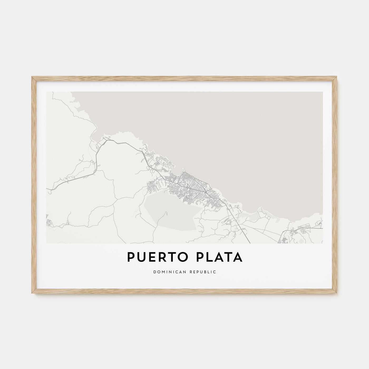 Puerto Plata Map Landscape Poster