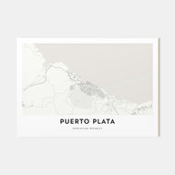 Puerto Plata Map Landscape Poster