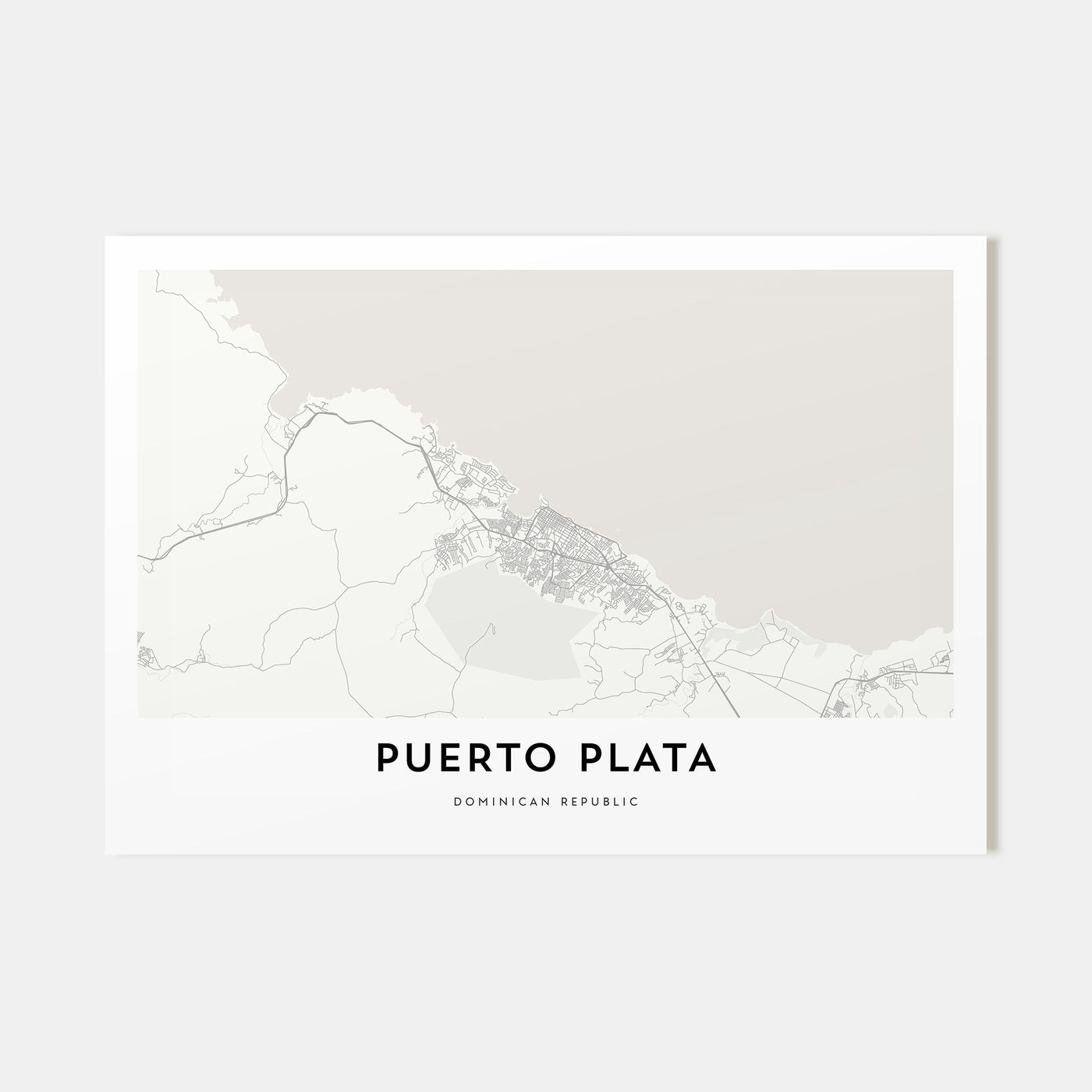 Puerto Plata Map Landscape Poster