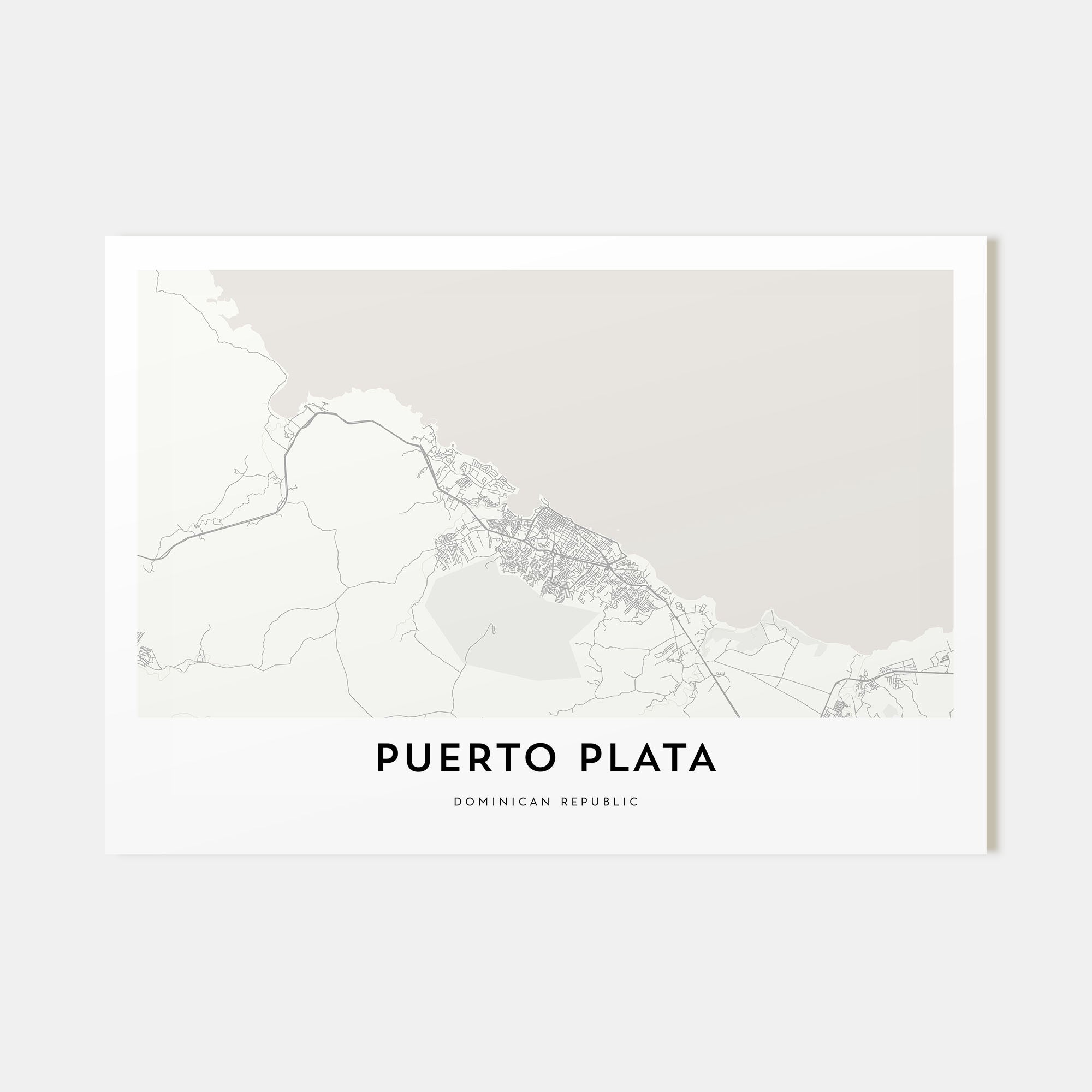 Puerto Plata Map Landscape Poster