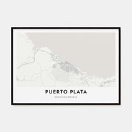 Puerto Plata Map Landscape Poster