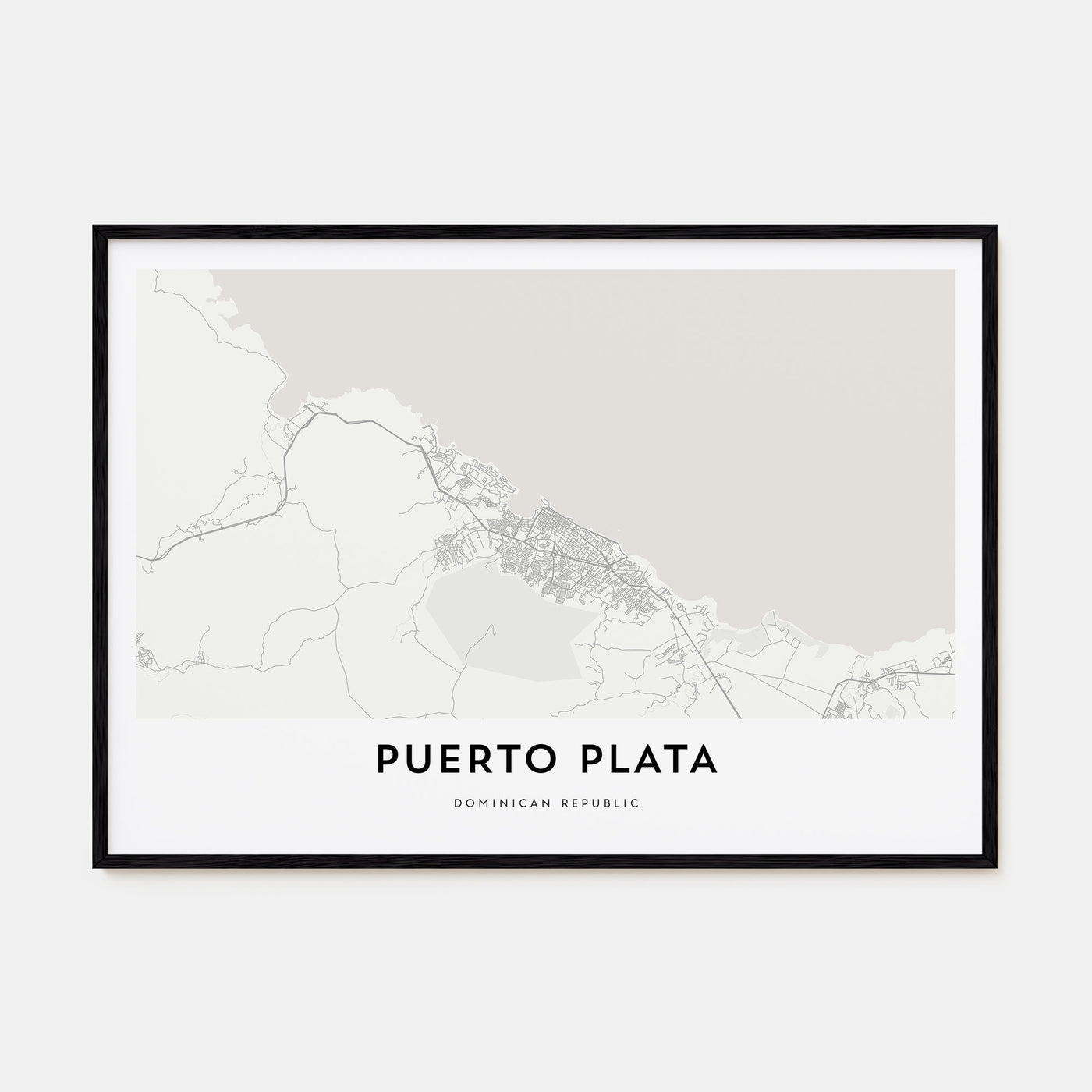 Puerto Plata Map Landscape Poster