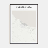 Puerto Plata Map Portrait Poster