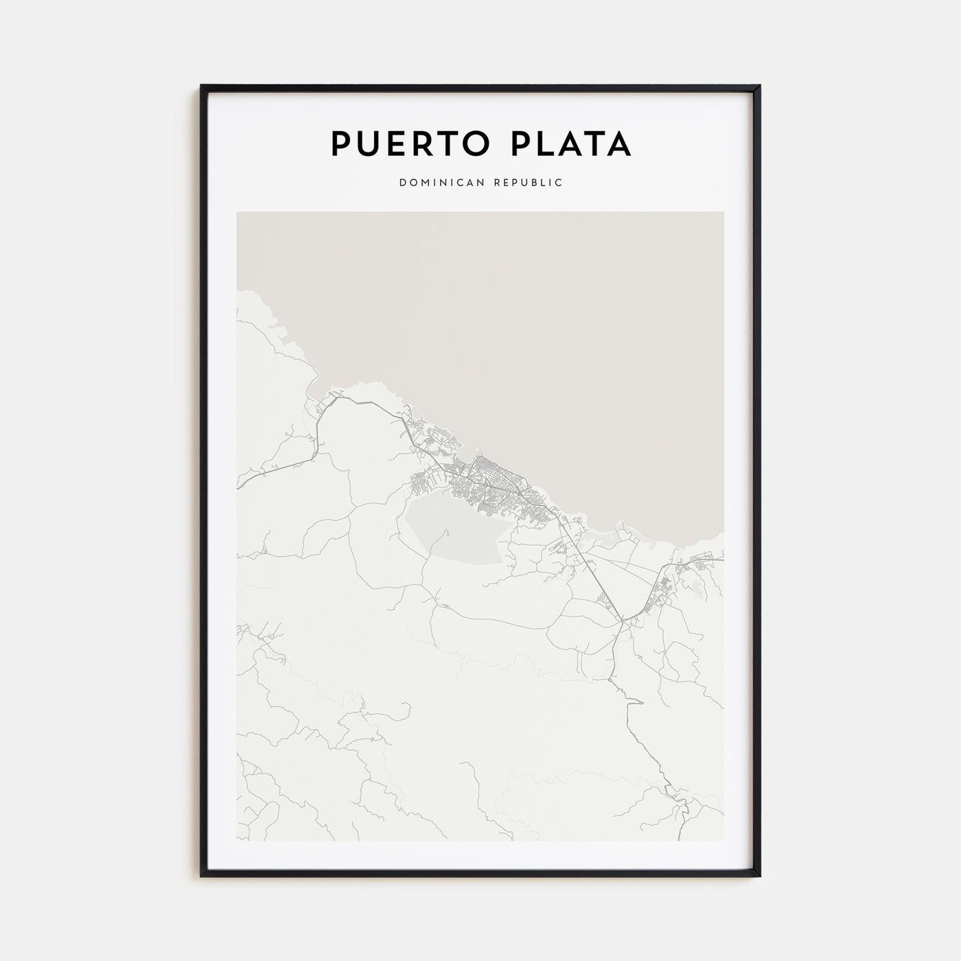 Puerto Plata Map Portrait Poster