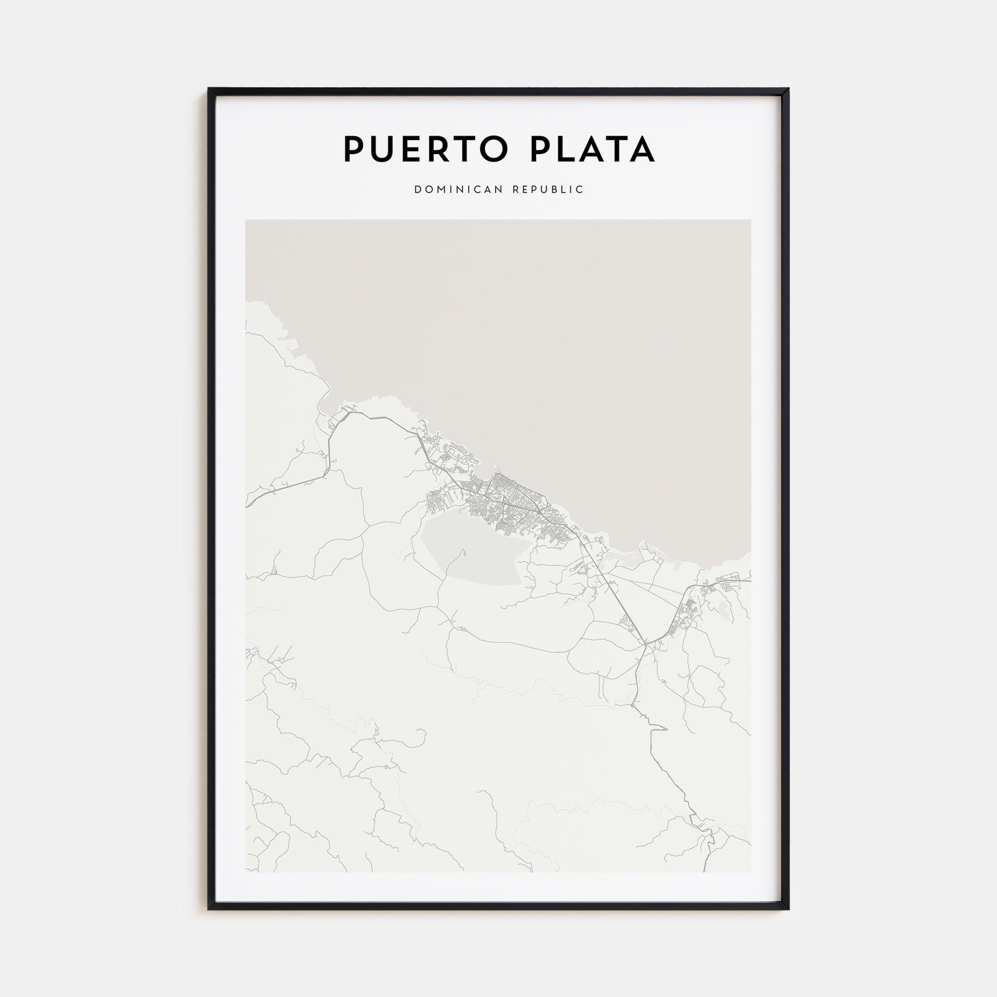 Puerto Plata Map Portrait Poster