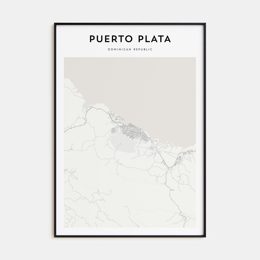 Puerto Plata Map Portrait Poster