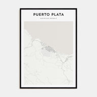 Puerto Plata Map Portrait Poster